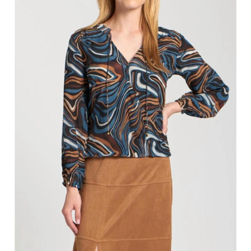 NEW APNY crossover tassel top in mocha